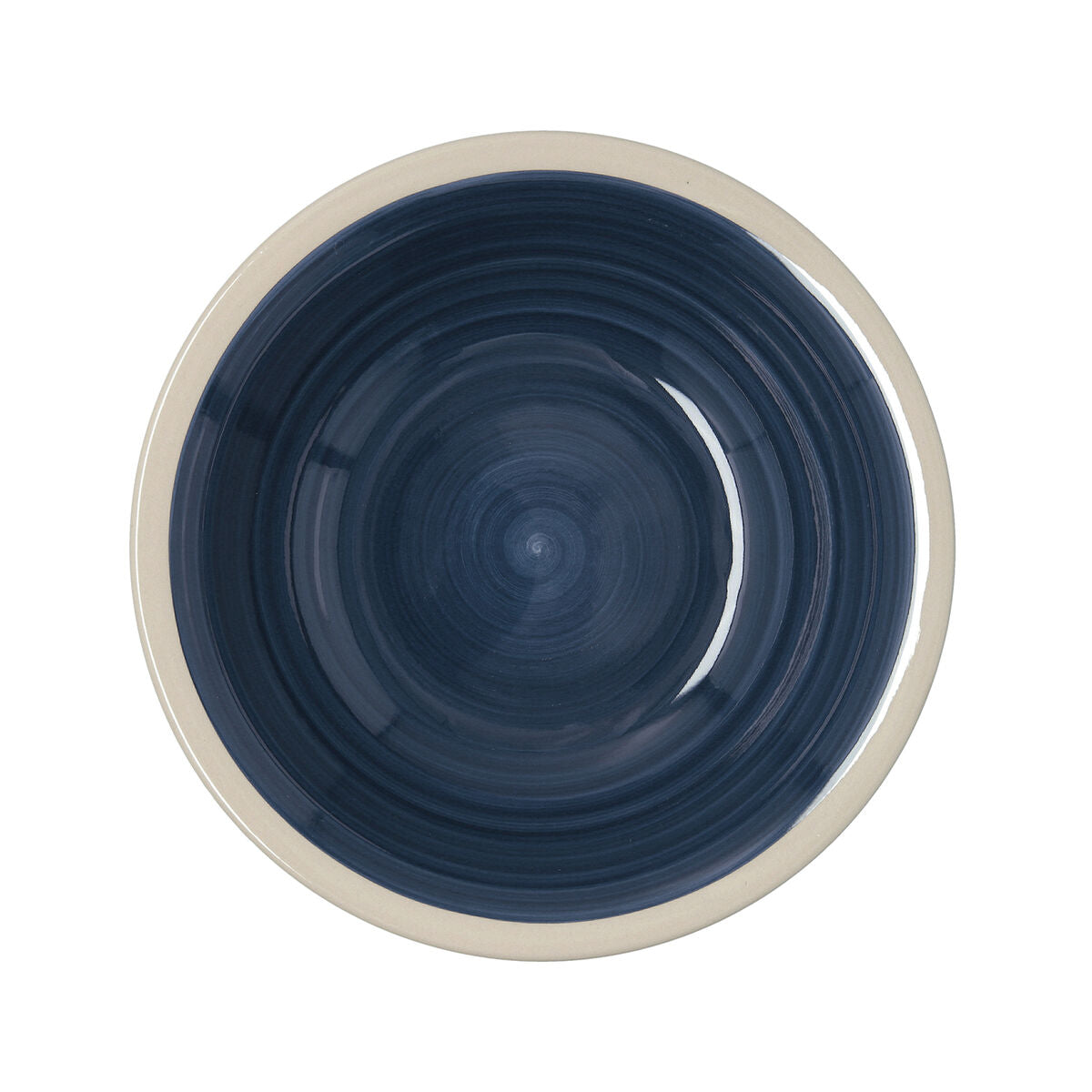 Syvä lautanen Ø 21,5 cm, keramiikka, 12 kpl – beige-reunainen, pinottava