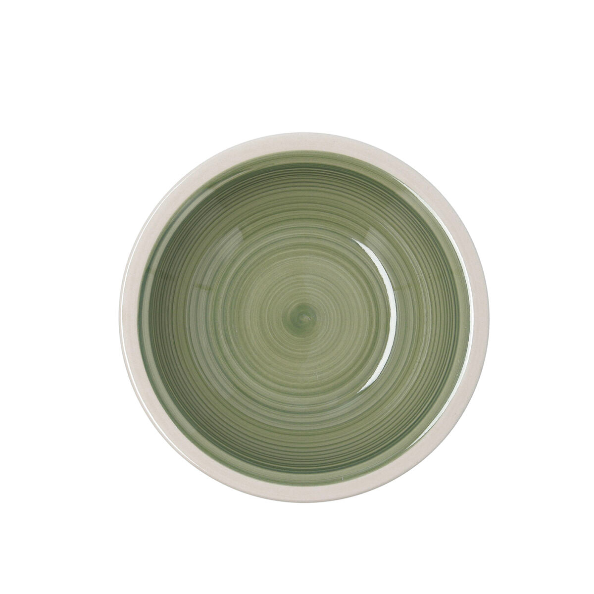 Syvä lautanen 21,5 cm keramiikka, vihreä - 12 kpl, pinottava, astianpesukone