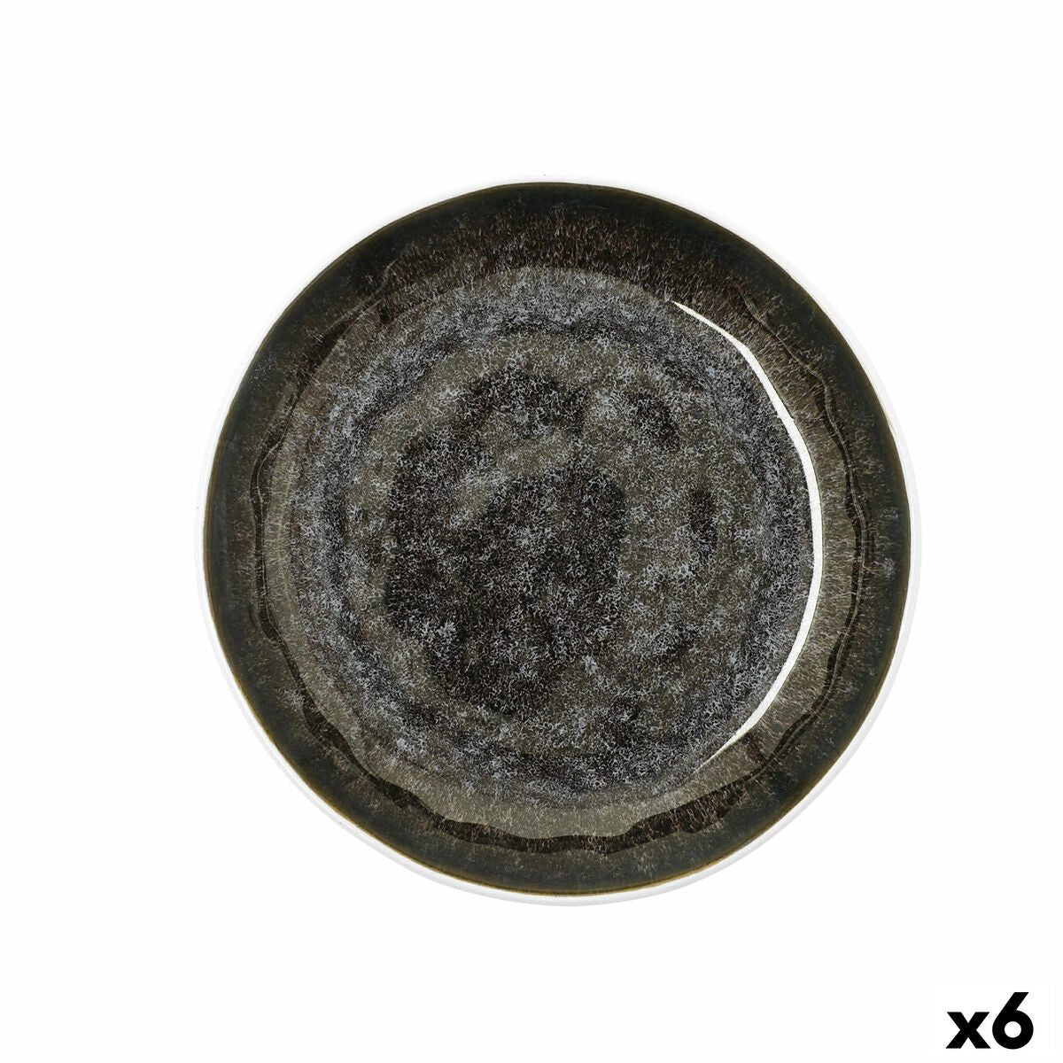Syvä lautanen 21,5 cm ruskea keramiikka, mikroaaltouuniin & tiskikoneeseen, 6 kpl