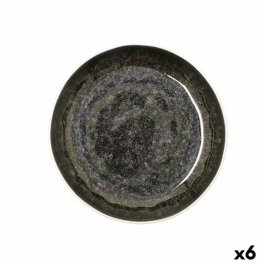 Syvä lautanen 21,5 cm ruskea keramiikka, mikroaaltouuniin & tiskikoneeseen, 6 kpl