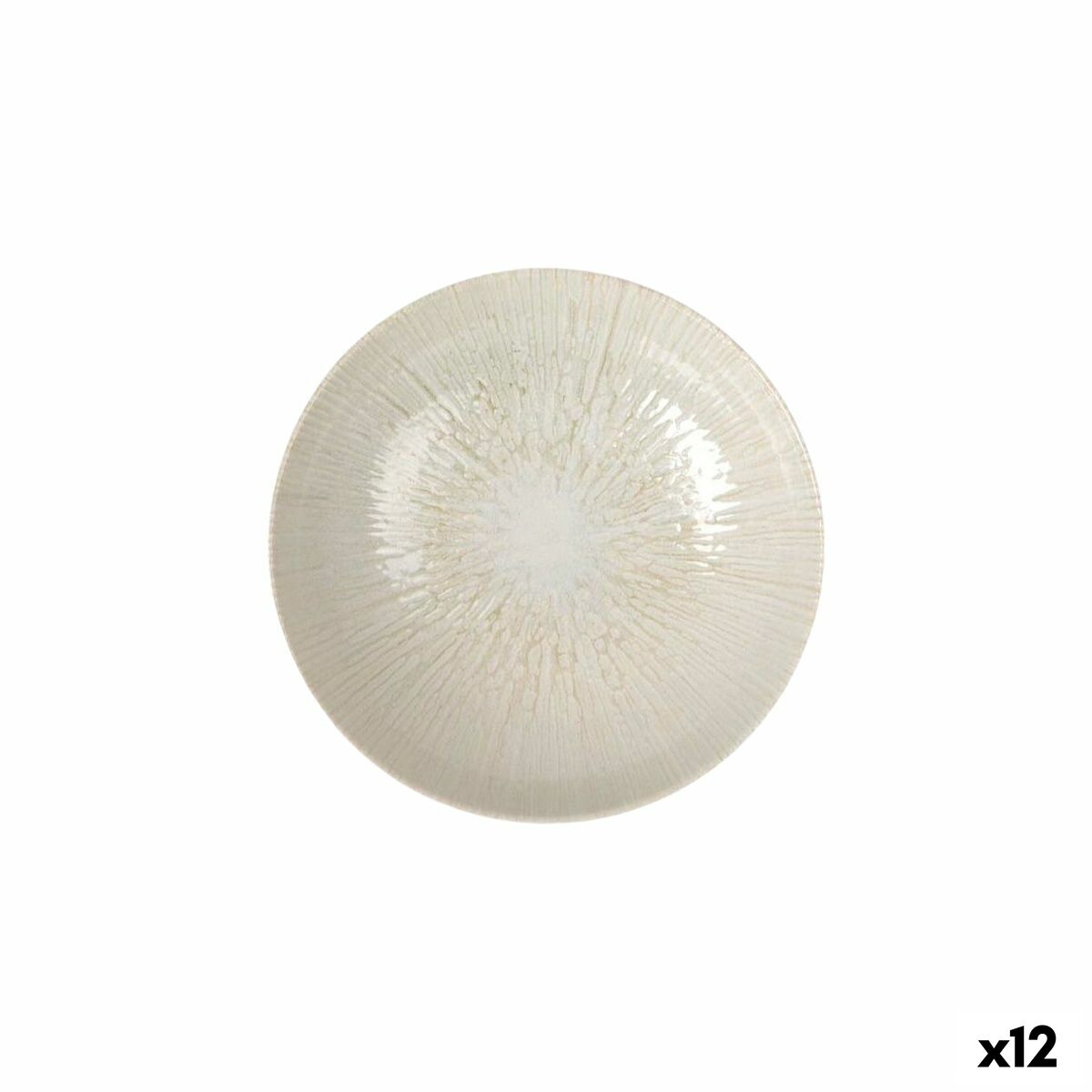 Syvä lautanen 21 cm, 12 kpl – kermanvalkoinen lasitekuvio, keittoihin & pastaan
