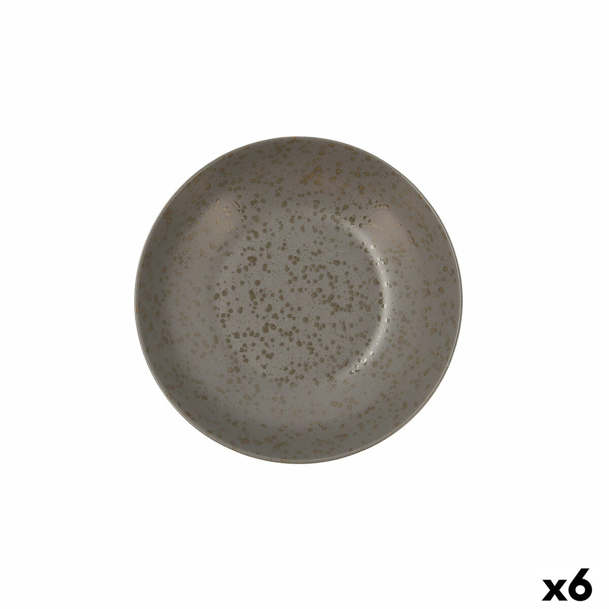 Syvä lautanen Ø 21 cm, uuni- & astianpesukoneenkestävä, keraaminen harmaa - 6 kpl