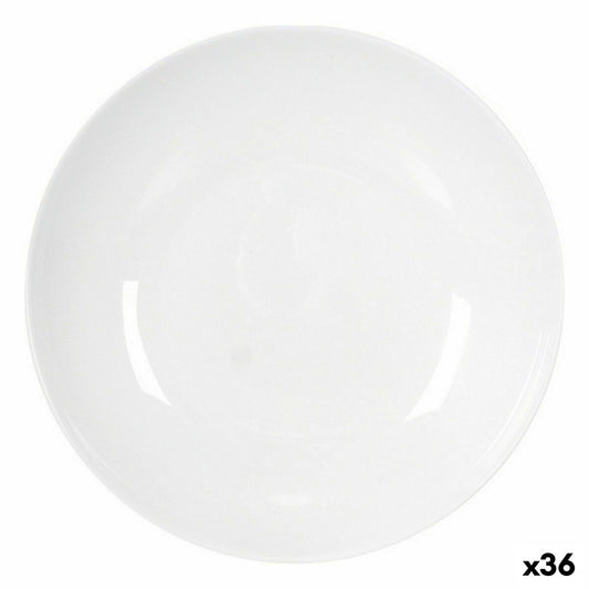Syvä lautanen Ø 23 cm, 36 kpl - valkoinen tarjoilulautanen ravintolaan & juhliin