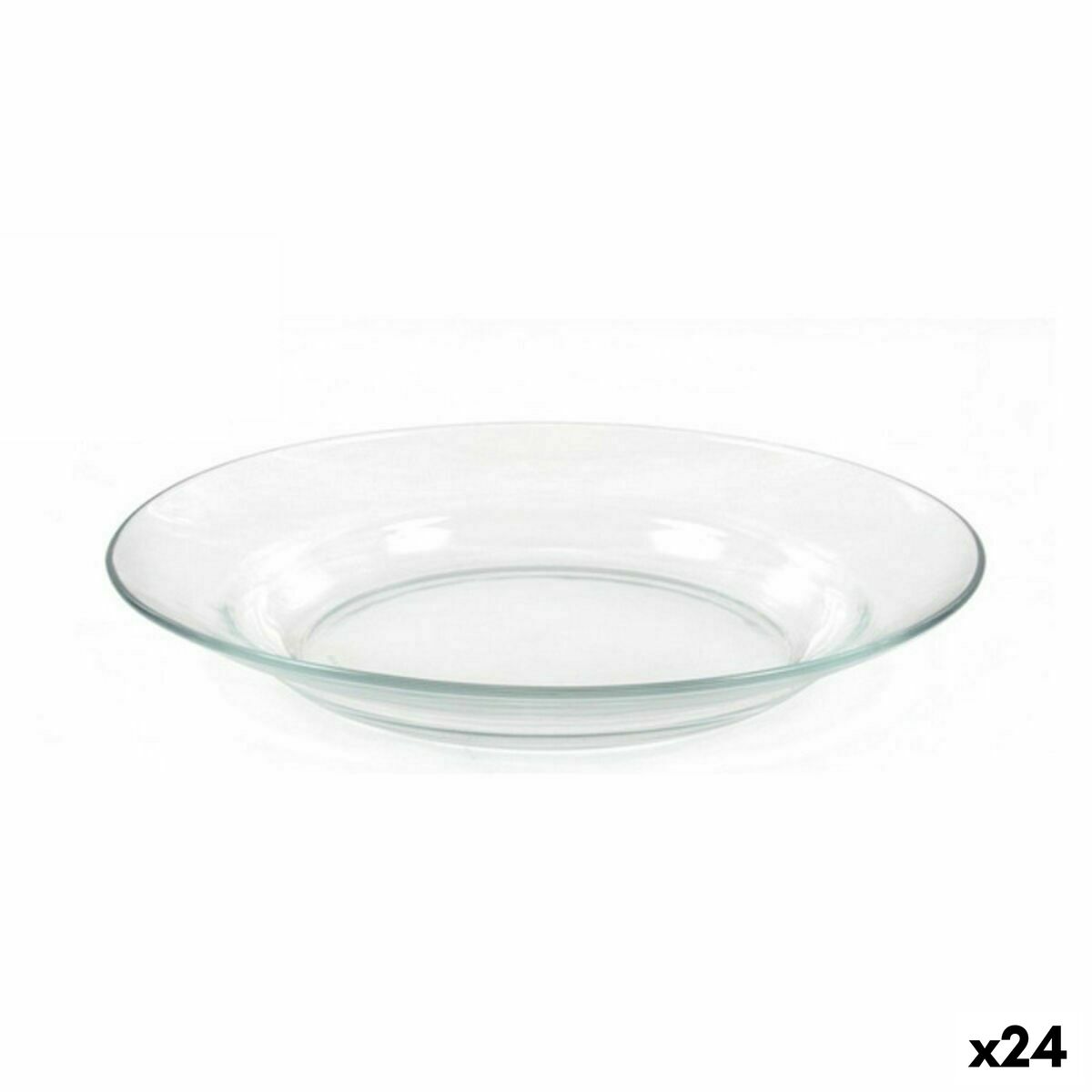 Syvä lautanen 23 cm lasia, 24 kpl, tarjoilu- ja arkikäyttöön pakkaus Duralex