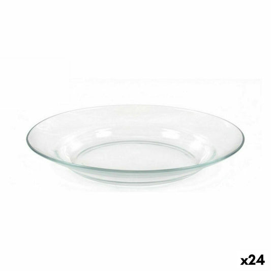 Syvä lautanen 23 cm lasia, 24 kpl, tarjoilu- ja arkikäyttöön pakkaus Duralex