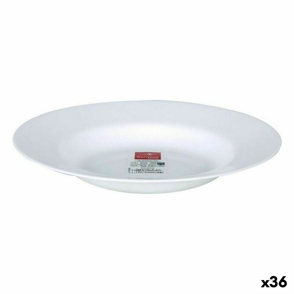 Syvä lautanen 24 cm, lasinen 3,5 cm syvyys, 36 kpl