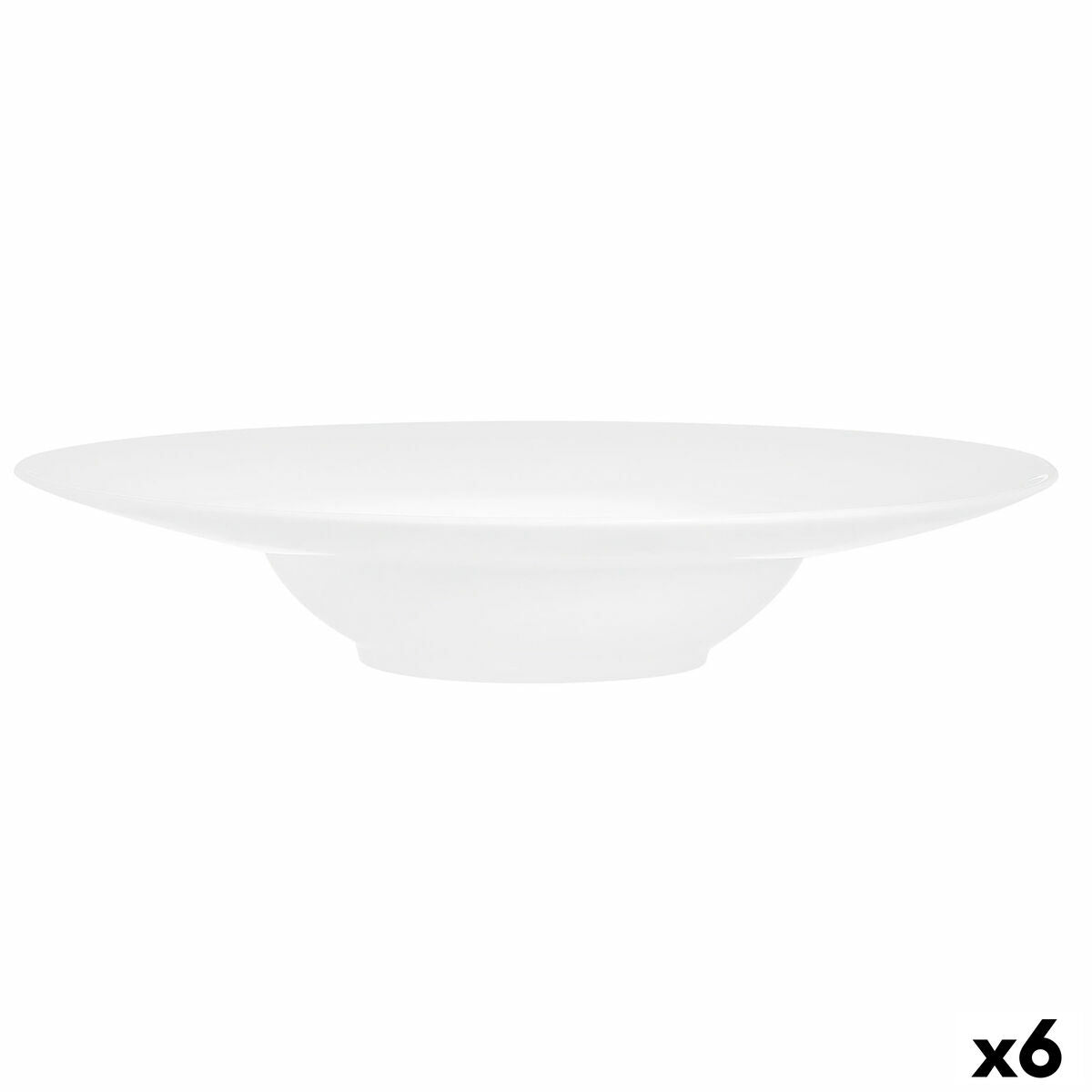 Syvä lautanen Ø 29 cm, 6 kpl valkoinen lasi, astianpesukoneeseen sopiva
