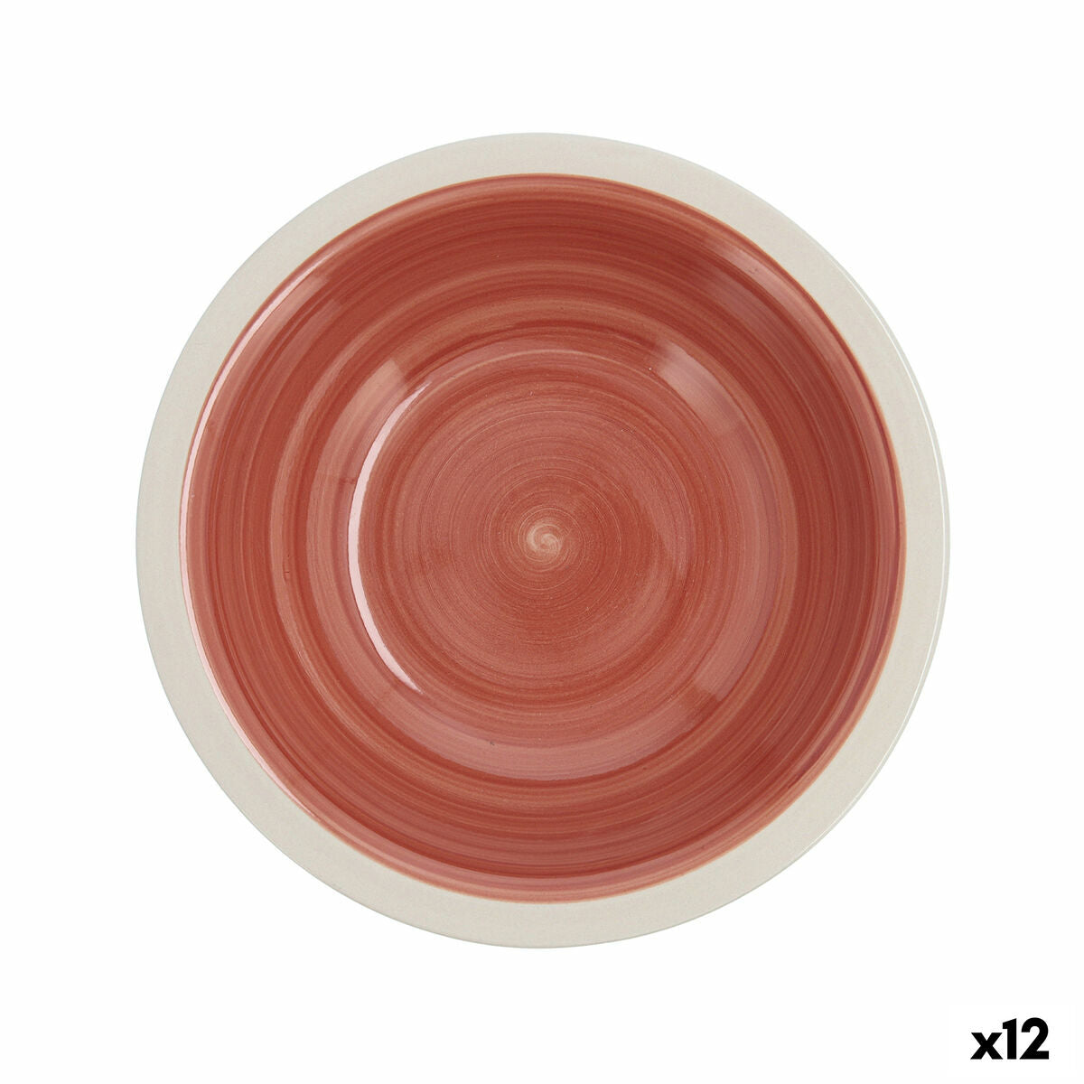 Syvä lautanen terrakotta keramiikka Ø 21,5 cm, 12 kpl, mikroaaltokestävä