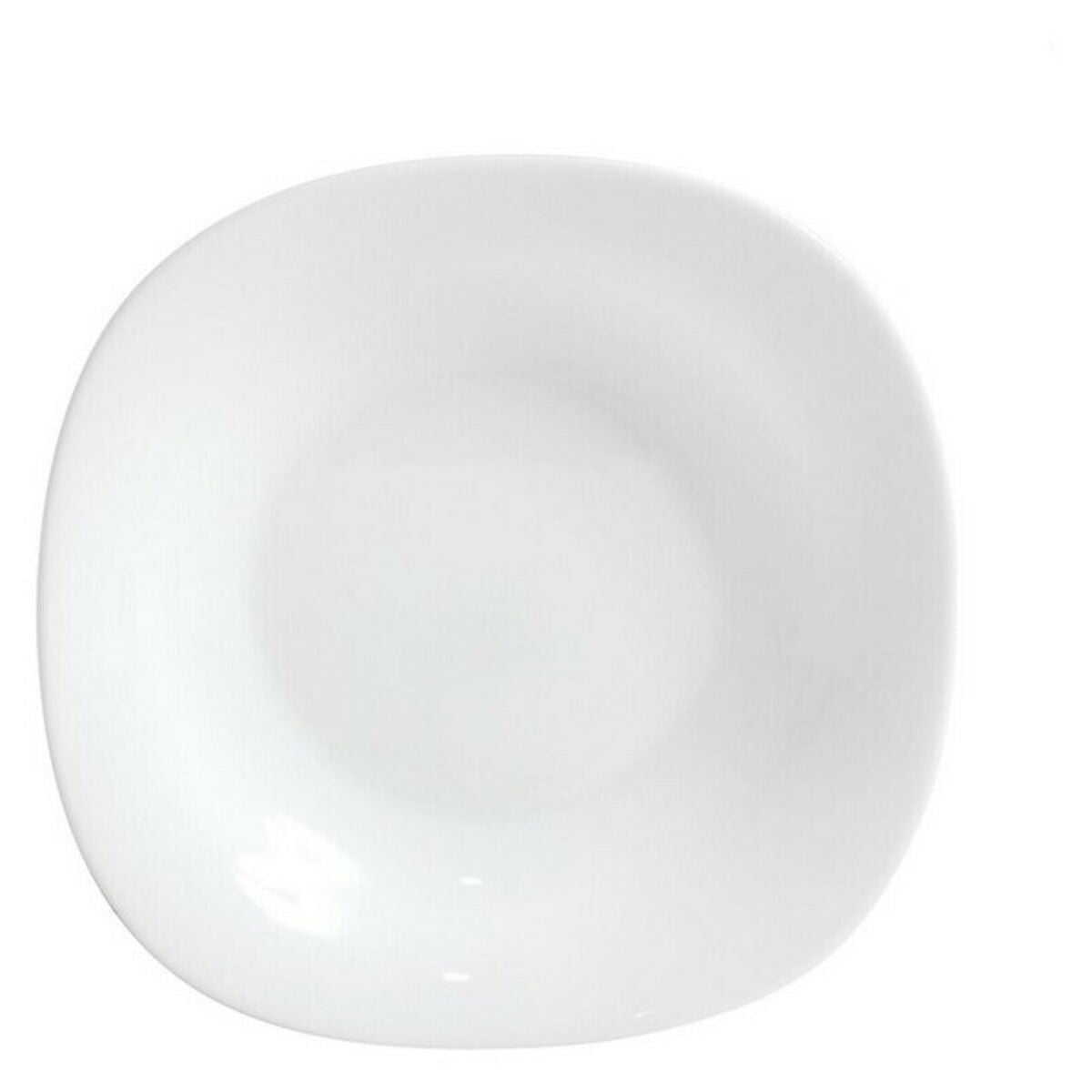 Syvät lautaset 23 cm, 24 kpl lasia – valkoiset tarjoilulautaset Parma Bormioli