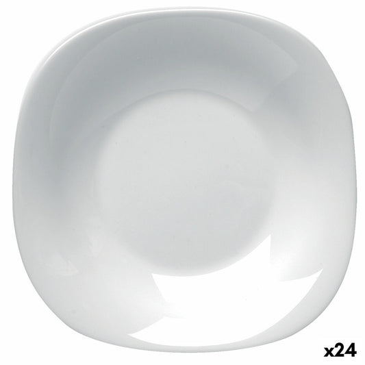 Syvät lautaset 23 cm, 24 kpl setti, kirkas lasi Parma-malli Bormioli Rocco