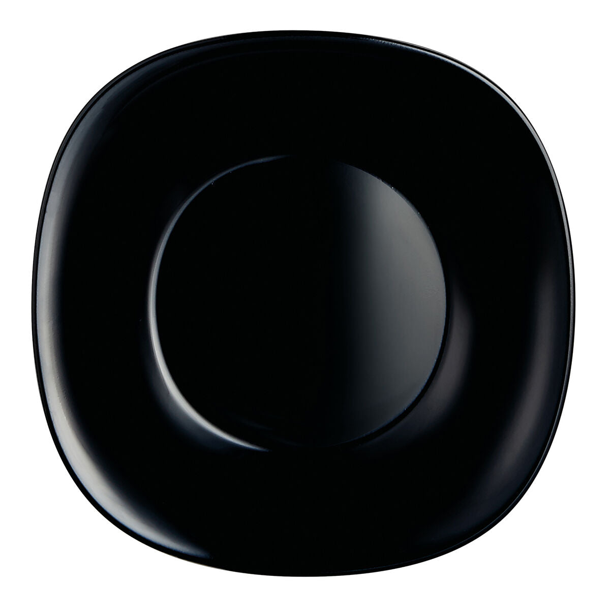 Syvät lautaset 24 kpl Ø 23,5 cm musta lasi, kodin astiastoon - Luminarc Carine