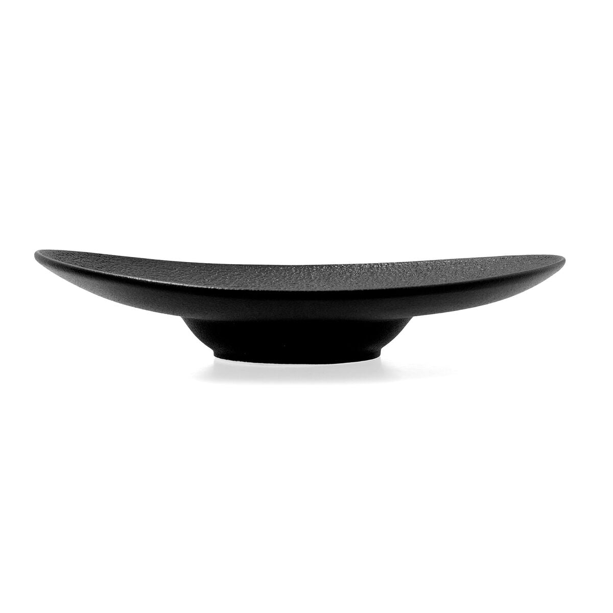 Syvät lautaset ovaali 27,3×22,2×5,7 cm, musta keramiikka, 8 kpl, keitto- & pastaruokiin