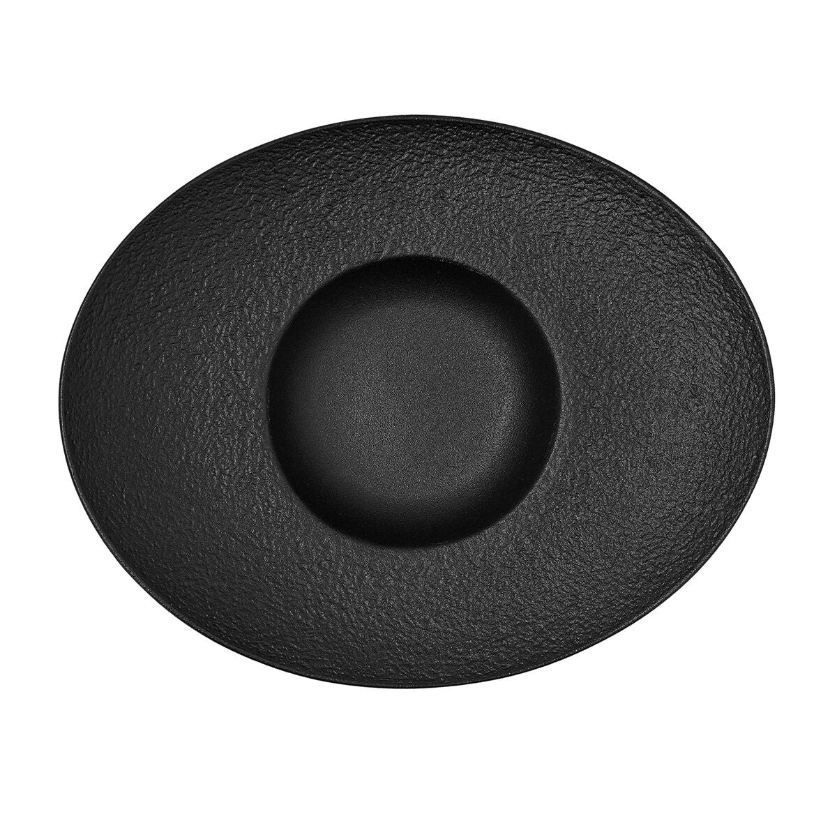 Syvät lautaset ovaali 27,3×22,2×5,7 cm, musta keramiikka, 8 kpl, keitto- & pastaruokiin