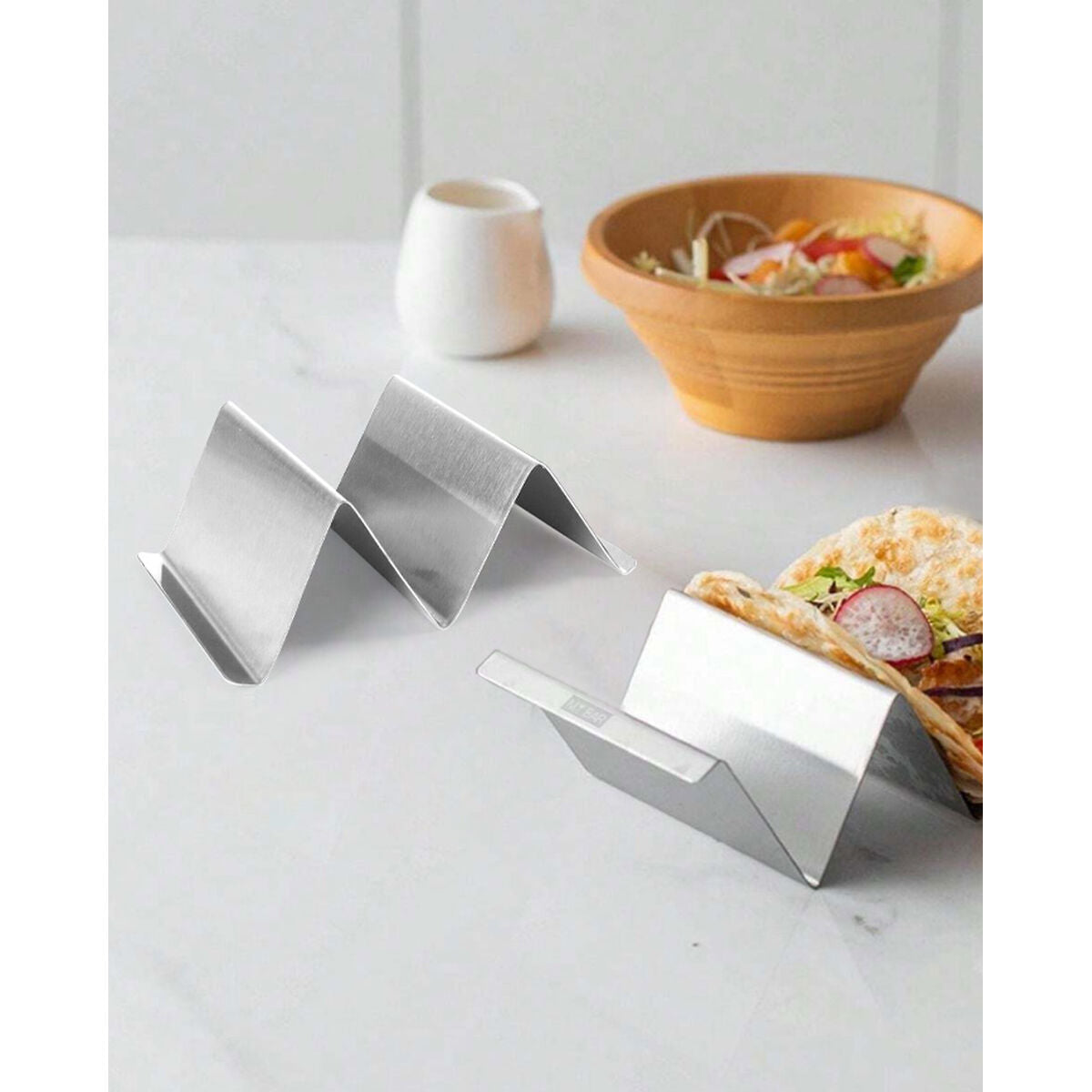 Tacoteline 24 kpl 14 x 10 x 5 cm, tarjoiluteline tacoille juhliin & kotikäyttöön