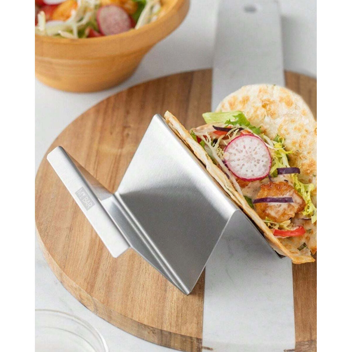 Tacoteline 24 kpl 14 x 10 x 5 cm, tarjoiluteline tacoille juhliin & kotikäyttöön