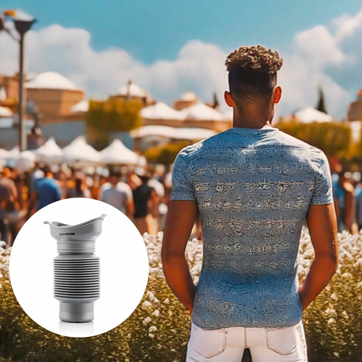 Kannettava taittuva pissapullo 750 ml kompakti unisex, matkalle & retkeilyyn
