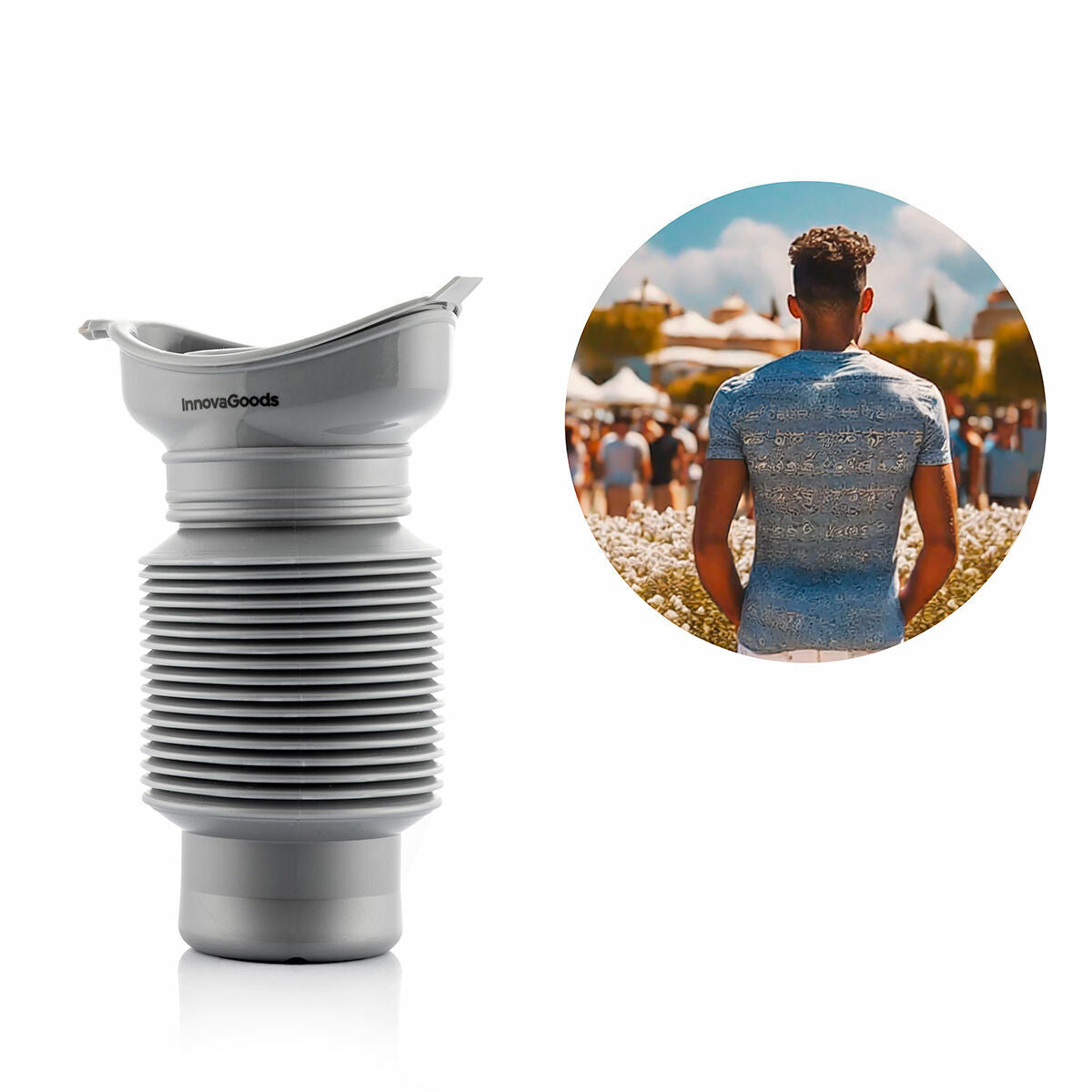 Kannettava taittuva pissapullo 750 ml kompakti unisex, matkalle & retkeilyyn