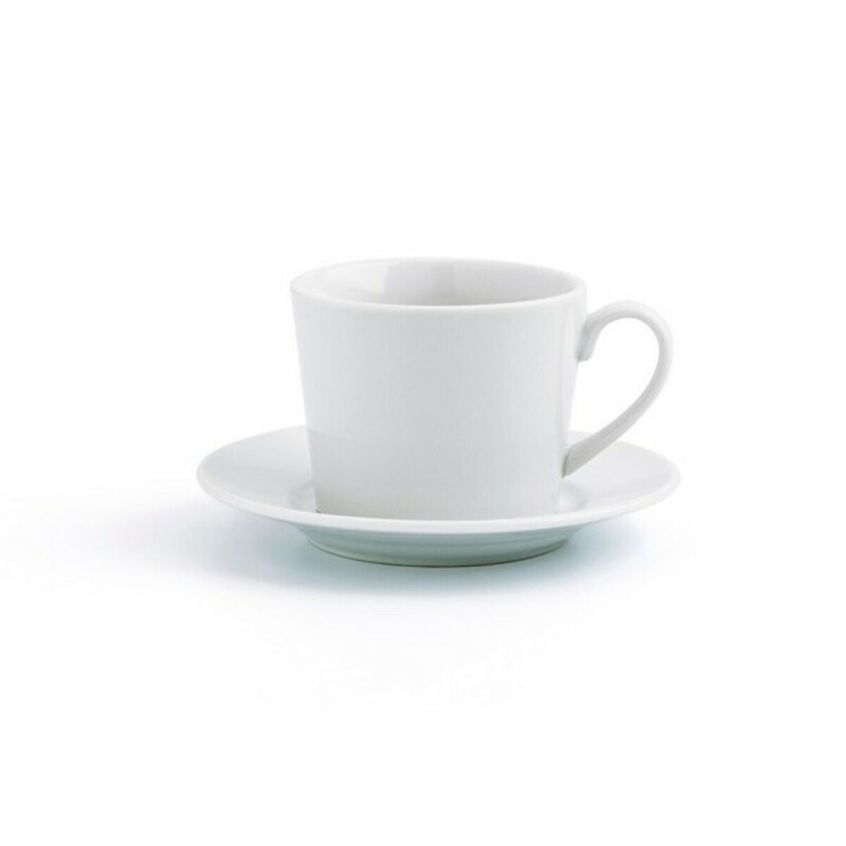 Teekuppisetti 6 kpl 220 ml, valkoinen posliini & keramiikka - kahvikuppi setti