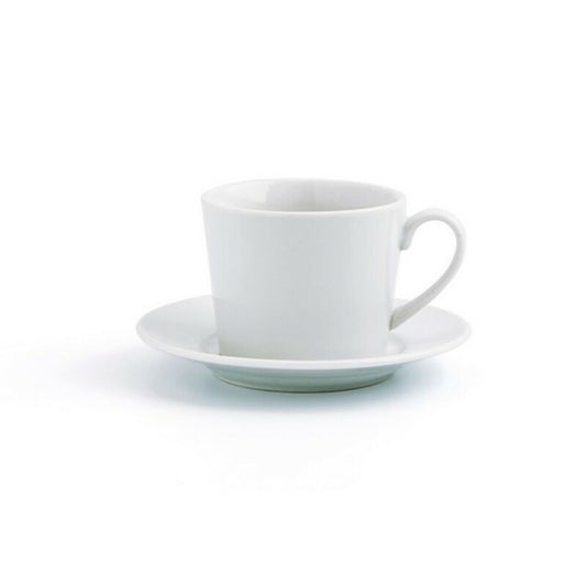 Teekuppisetti 6 kpl 220 ml, valkoinen posliini & keramiikka - kahvikuppi setti