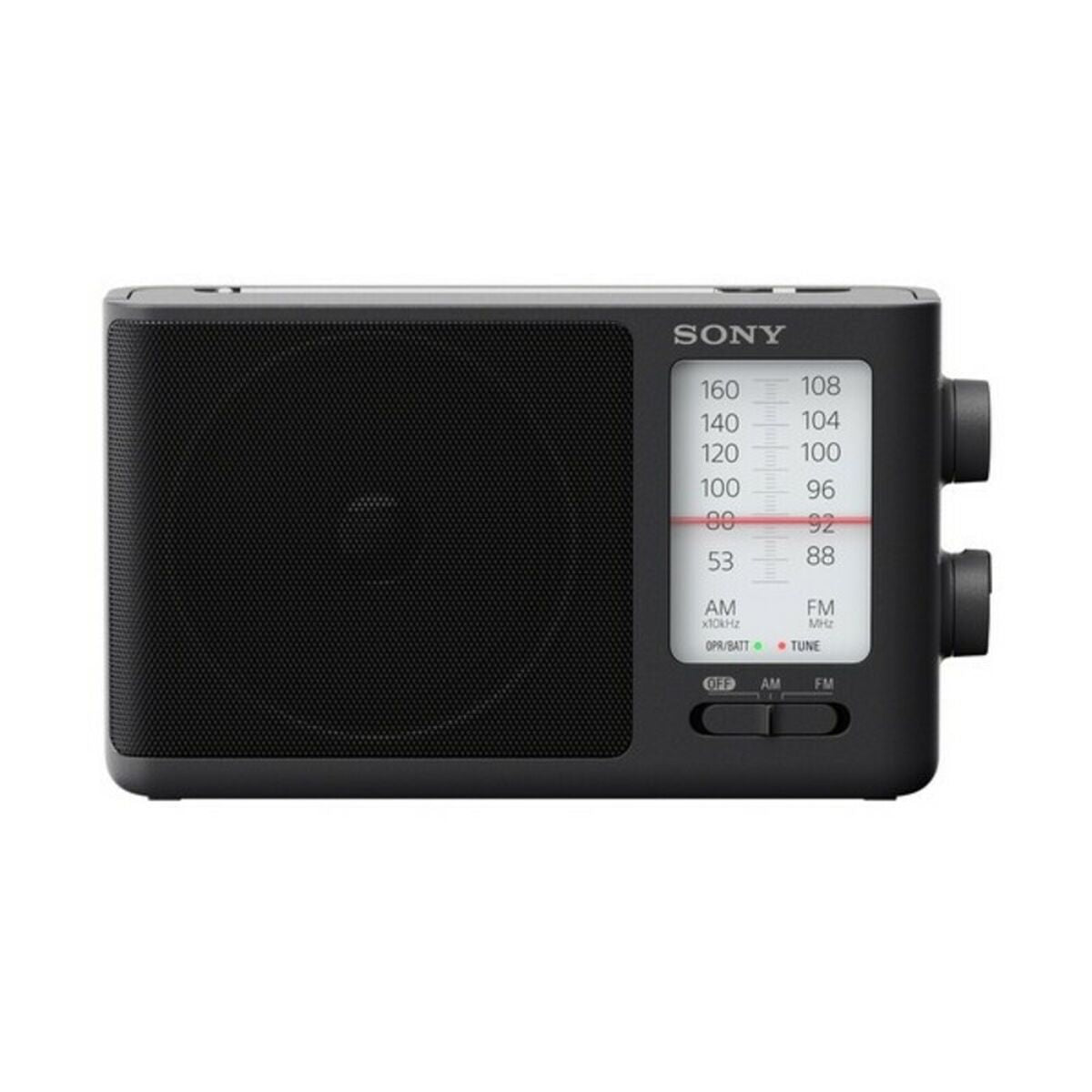 Transistoriradio AM/FM, analoginen & paristokäyttöinen kannettava, musta – Sony