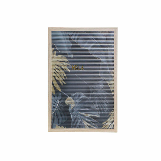 Seinäkoriste trooppinen, harmaa & luonnonpuu kehys 30 x 45 cm, 2 kpl seinätaulu