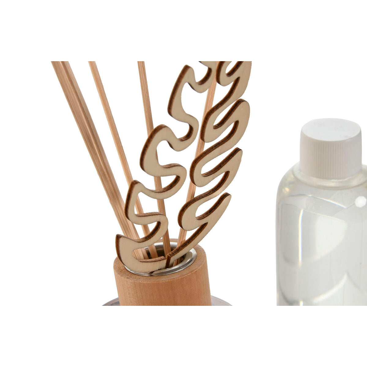 Ilmanraikastin tuoksudiffuusori, meripihkanvärinen lasipullo 8,3×8,3×12 cm