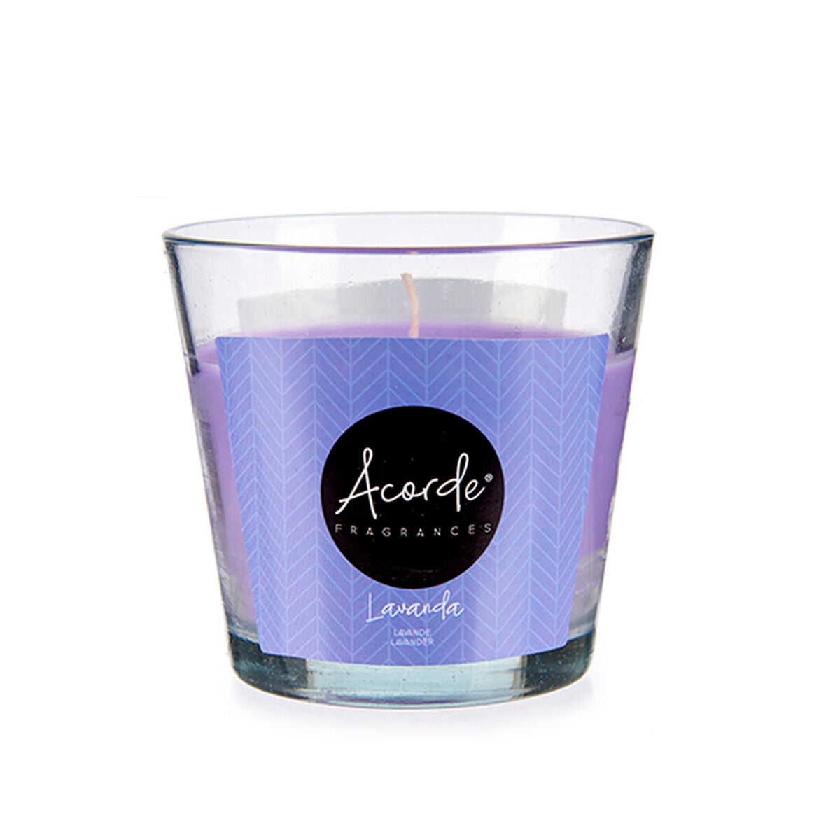 Tuoksukynttilä laventeli 120 g violetti lasipurkissa, 28 h paloaika, 12 kpl