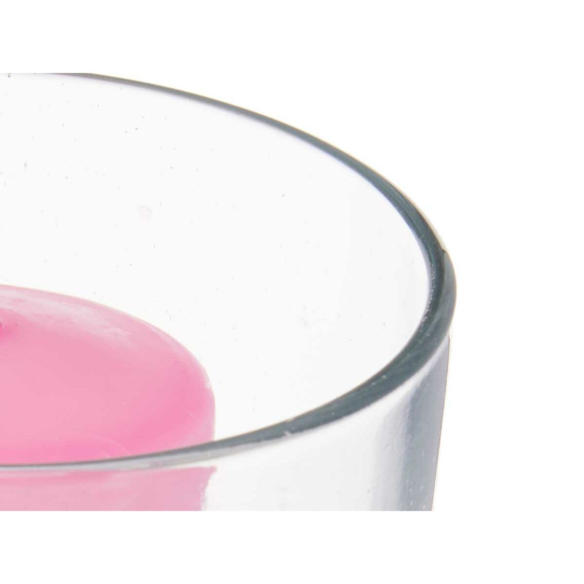 Tuoksukynttilä orkidea lasimaljassa 6 kpl, pinkki – lasinen kynttiläpidike