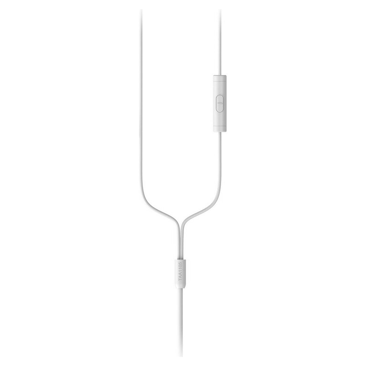 Urheilukuulokkeet korvakoukulla, langallinen 3,5 mm, mikrofoni, IPX2, valkoinen