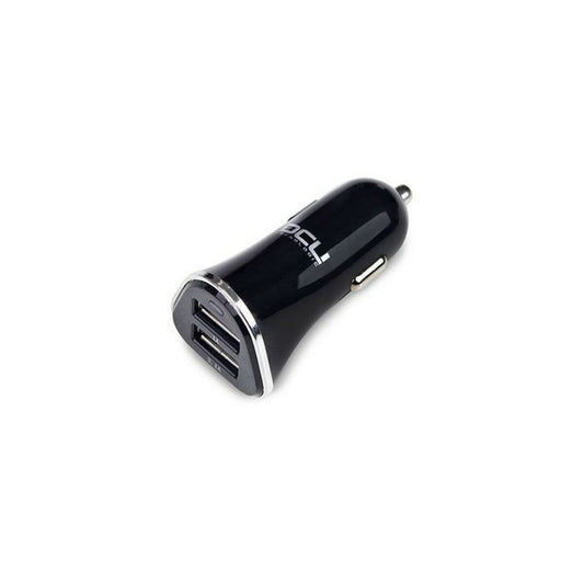 USB-autolaturi 2-porttinen, musta, universaali autoon - puhelimille & tableteille