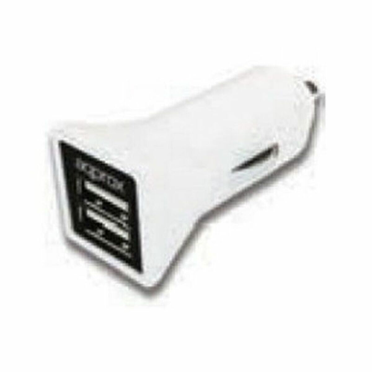 USB-autolaturi 2-porttinen 3,1 A (5 V), valkoinen, pieni ja kompakti autoon