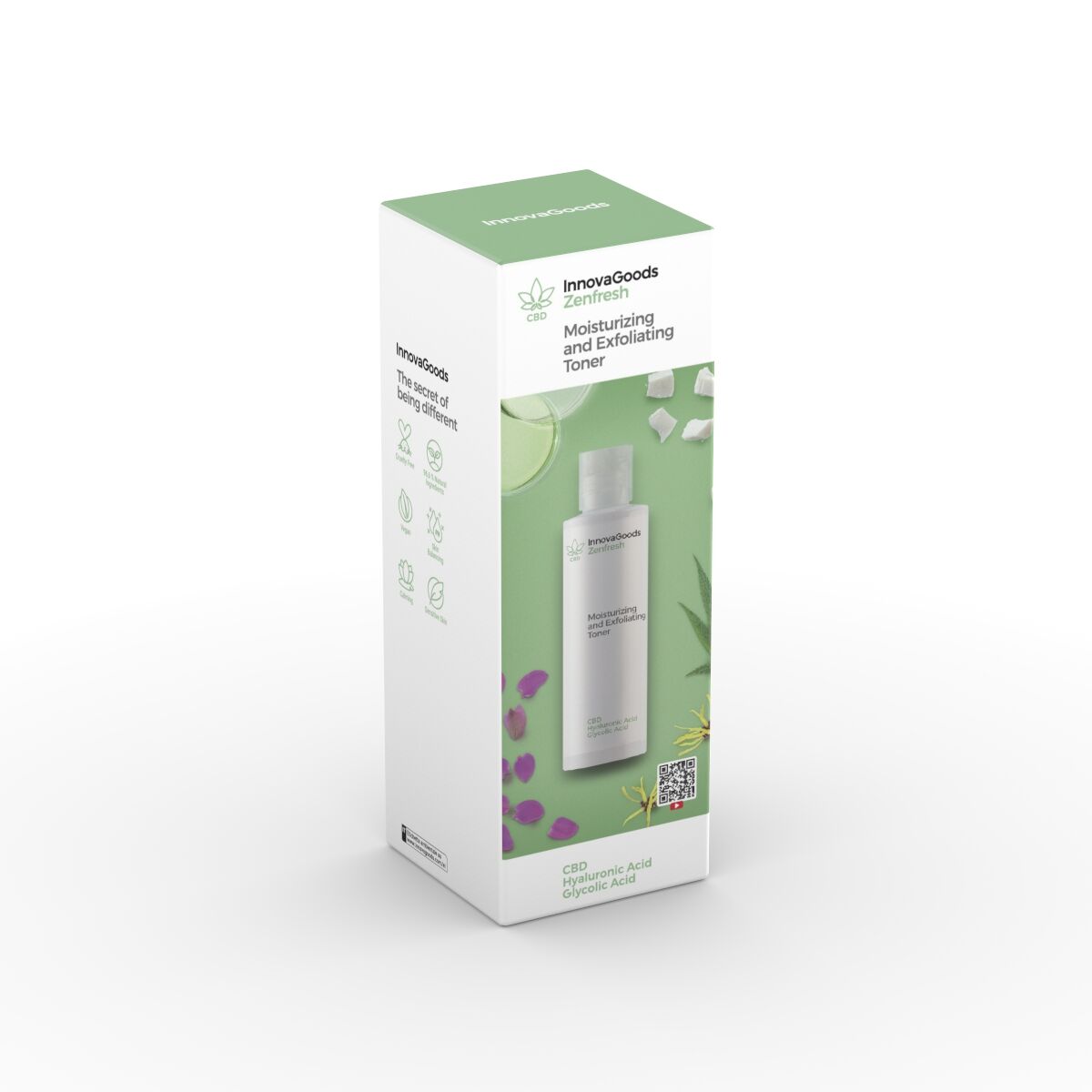 Kuoriva kasvovesi, kosteuttava CBD 150 ml - herkälle & punoittavalle iholle – punoittavalle iholle AHA/BHA-kuorinta – kuva 4
