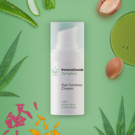 CBD silmänympärysvoide 15 ml, kirkastava & rauhoittava herkälle iholle – CBD-hoito THC-vapaa – kuva 1
