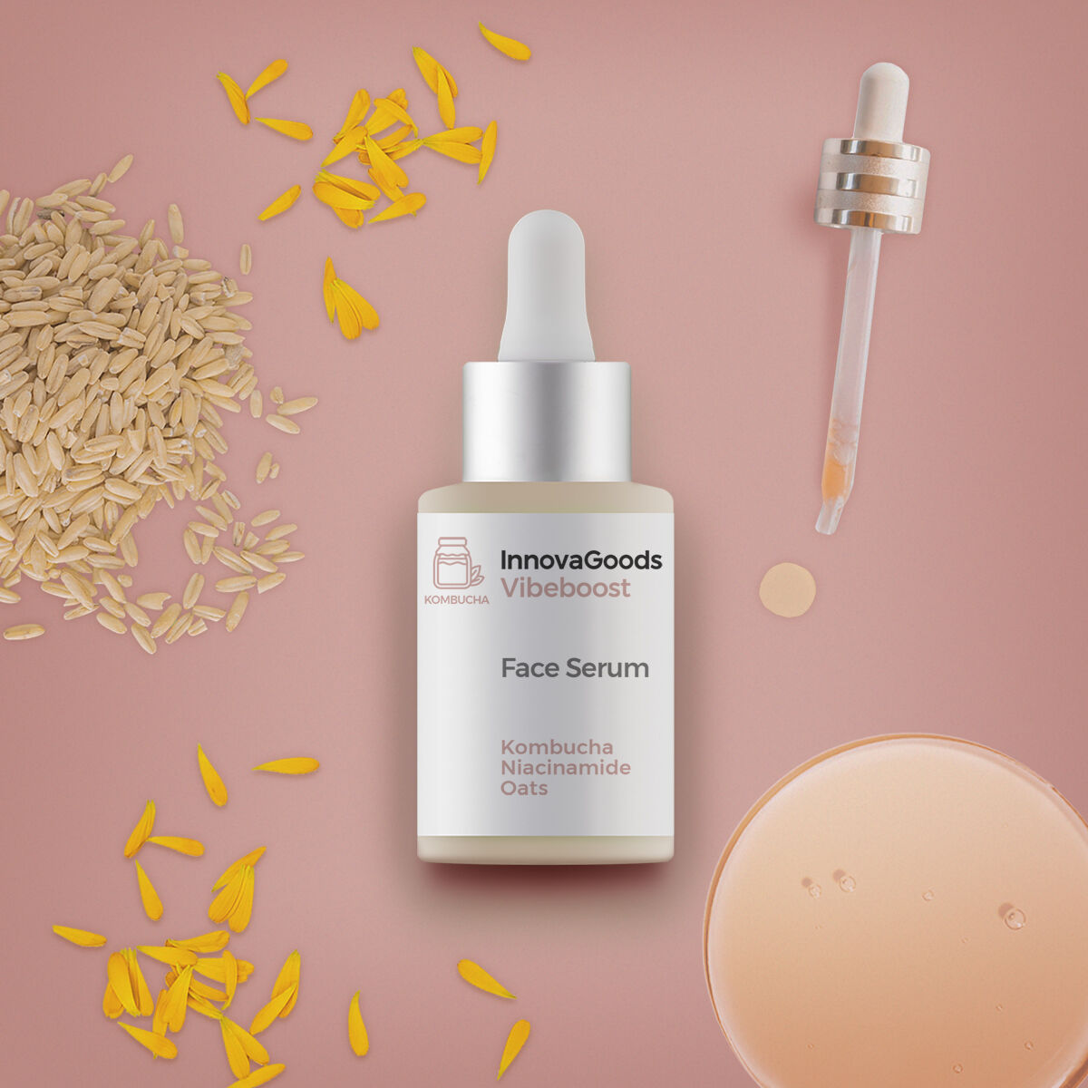 Kasvoseerumi kombucha, kosteuttava & kirkastava 30 ml, niacinamide, vegaaninen – vegaaninen kosmetiikka niacinamide – kuva 2