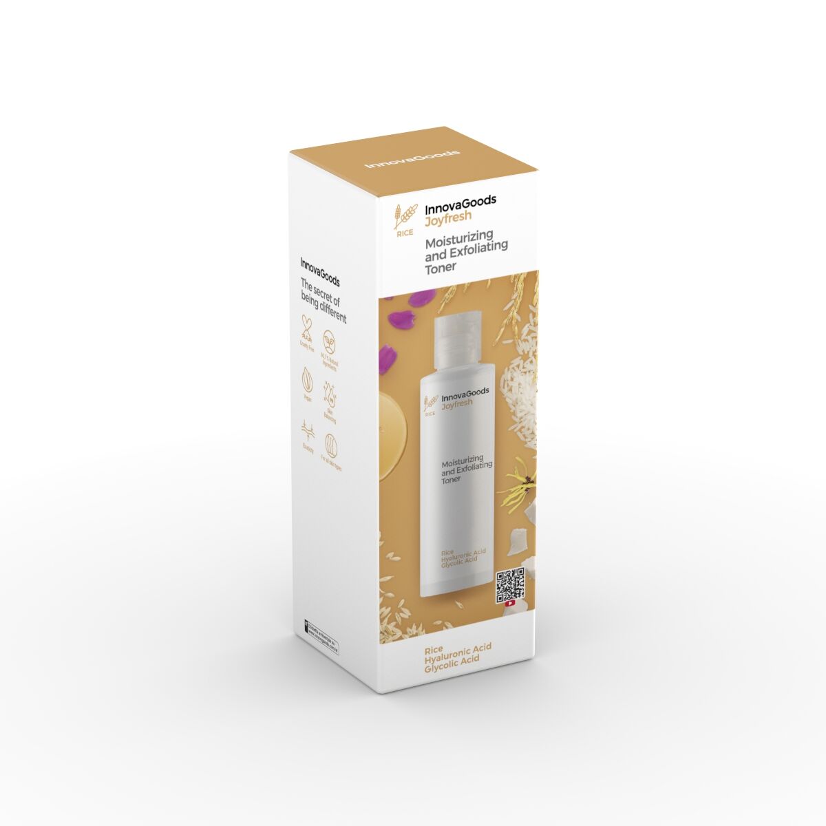 Kosteuttava ja kuoriva kasvovesi 150 ml, vegaaninen, riisiuute, hyaluronihappo – vegaaninen kuoriva kasvovesi – kuva 4
