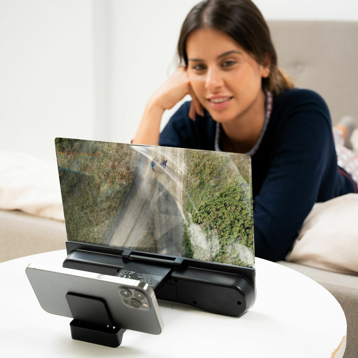 Puhelimen näytön suurennuslasi, ladattava Bluetooth-kaiutin, 12" x3 USB-C – lasten elokuvat videoiden katselu – kuva 2