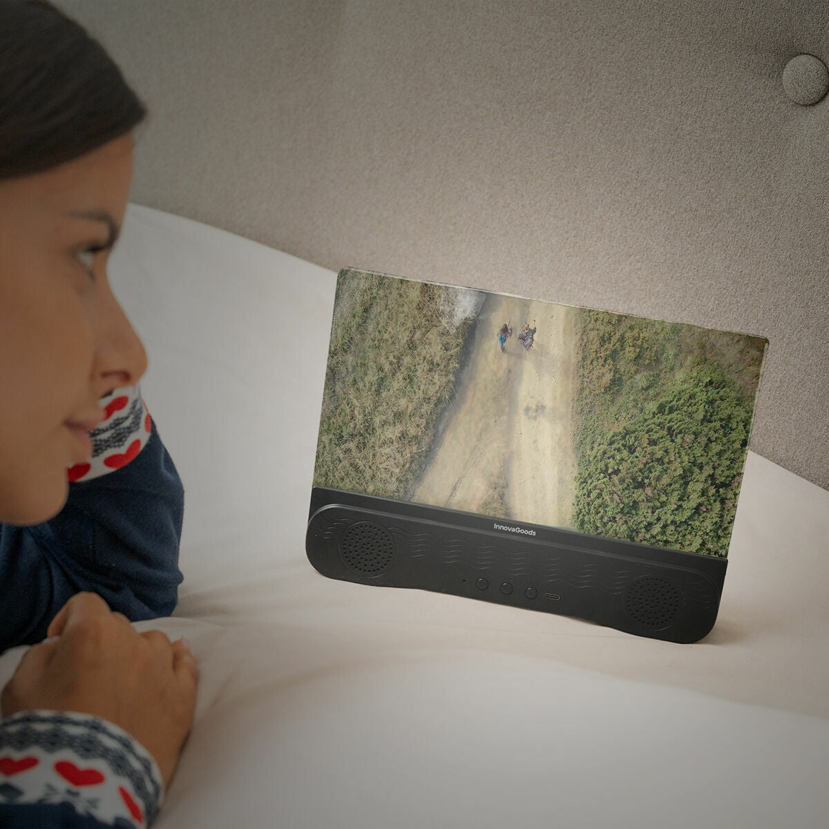 Puhelimen näytön suurennuslasi, ladattava Bluetooth-kaiutin, 12" x3 USB-C – retkikäyttö kotiin ja ulos – kuva 5