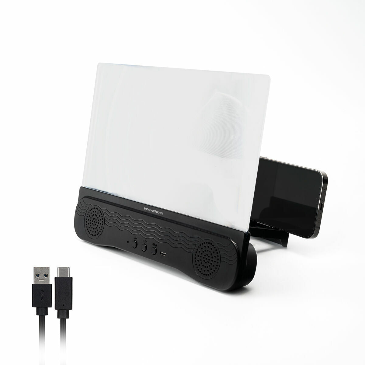 Puhelimen näytön suurennuslasi, ladattava Bluetooth-kaiutin, 12" x3 USB-C – lasten elokuvat USB-C-lataus – kuva 7