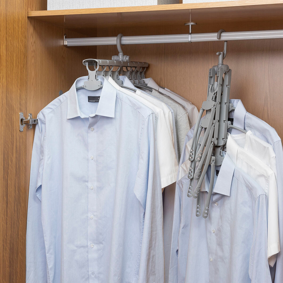 Vaateripustin 8-hengen taittuva, 360 asteen kääntyvä - paitoille & kevytvaatteille