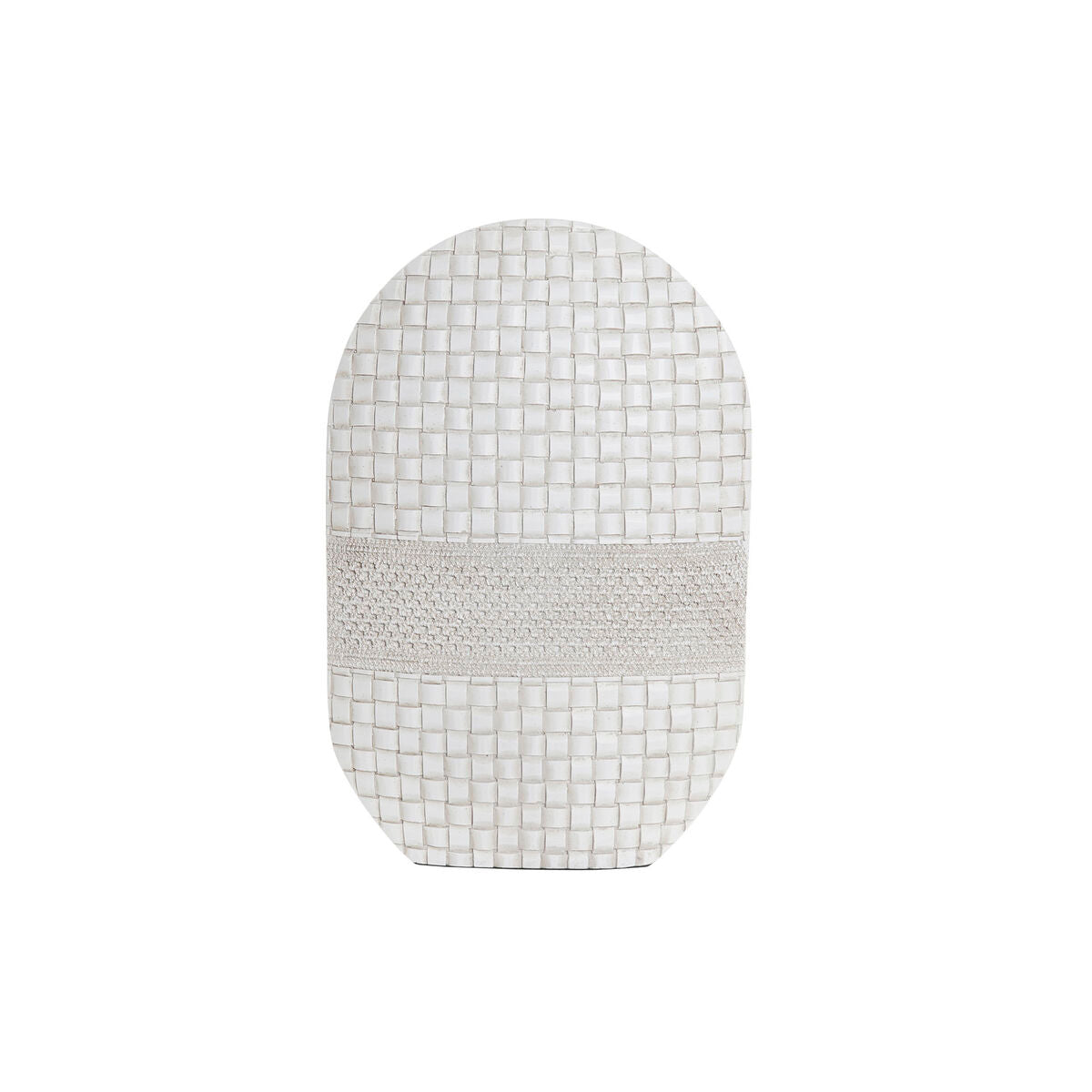 Valkoinen maljakko moderni hartsi 30 x 10 x 45 cm soikea muoto, kotisisustukseen