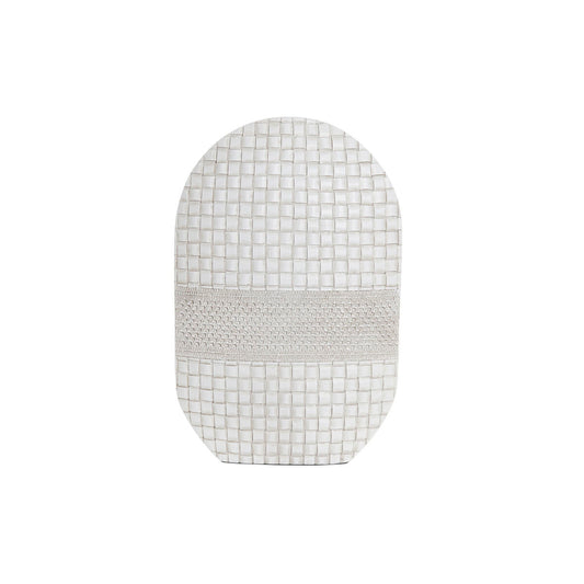 Valkoinen maljakko moderni hartsi 30 x 10 x 45 cm soikea muoto, kotisisustukseen