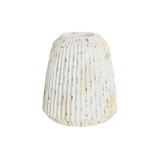 Maljakko valkoinen magnesium 28,5 x 28,5 x 32,5 cm, rouhea pinta sisustukseen