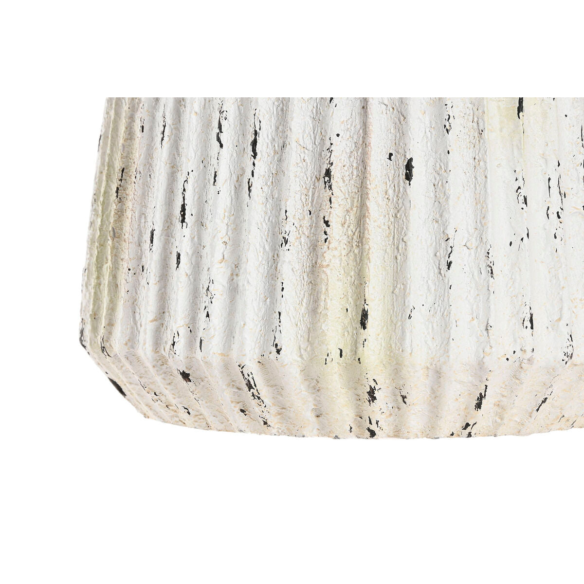 Maljakko valkoinen magnesium 28,5 x 28,5 x 32,5 cm, rouhea pinta sisustukseen