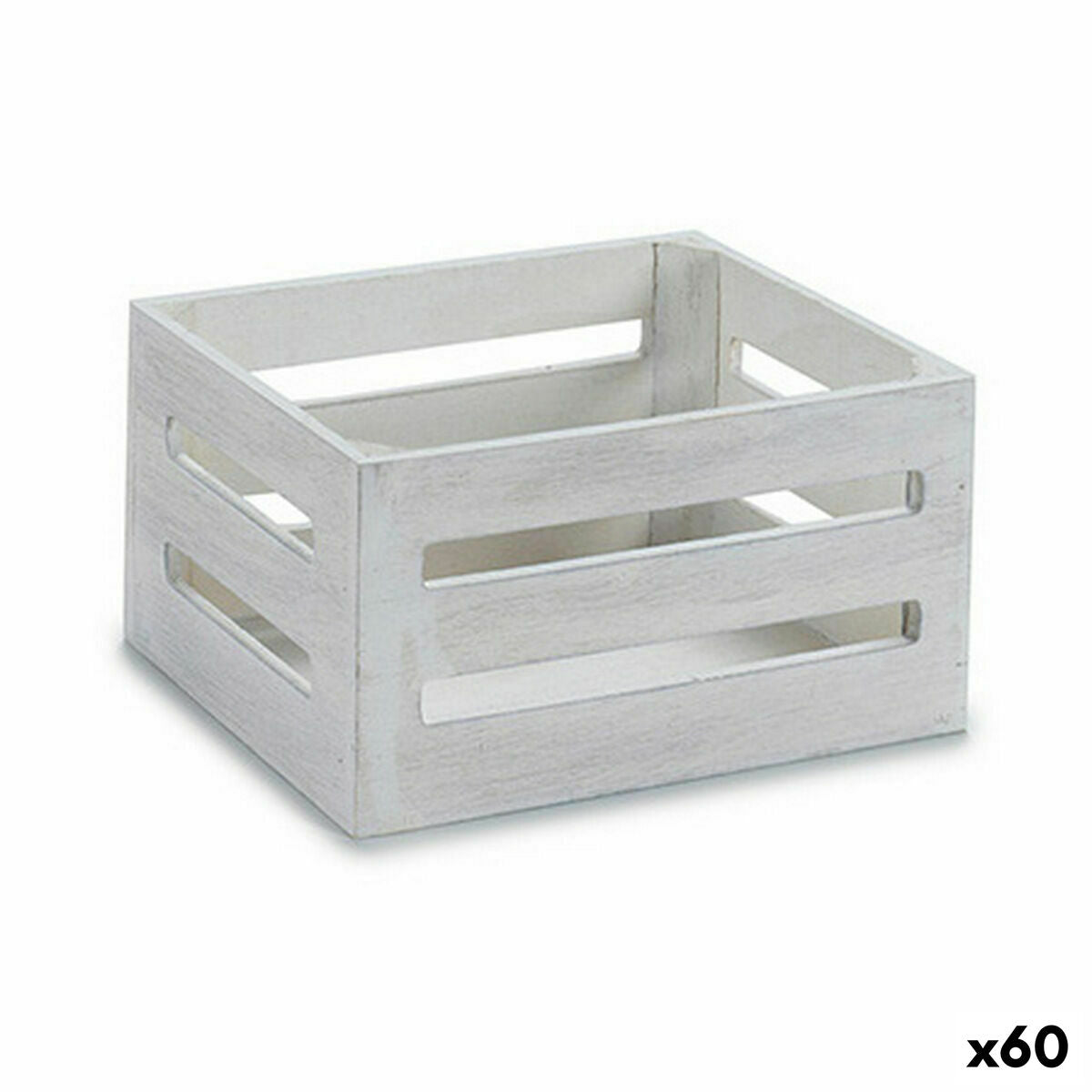 Valkoinen puulaatikko 16 x 8 x 11 cm, koriste- ja säilytyslaatikko, 60 kpl