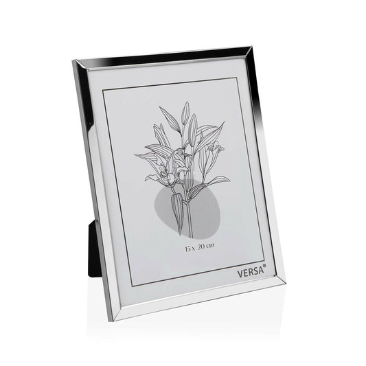 Valokuvakehys 15 x 20 cm, hopea metallikehys minimalistinen pöytäkehys