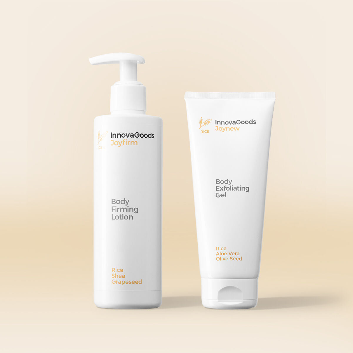 Vartalonhoitosetti kuoriva & kiinteyttävä, riisi vegaaninen