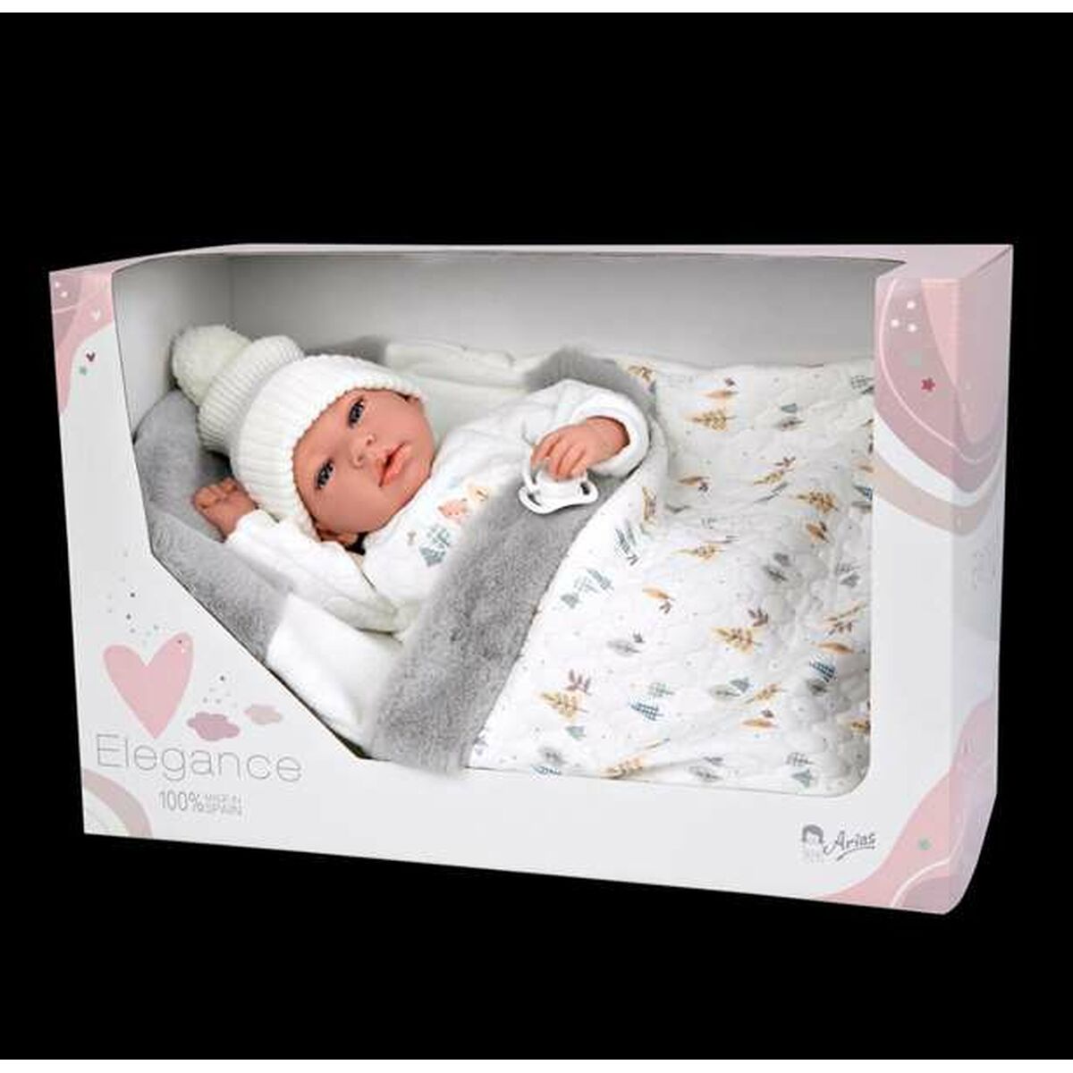 Vauvanukke 40 cm realistinen nukke, mukana tarvikkeet, lapsille 3+ Arias