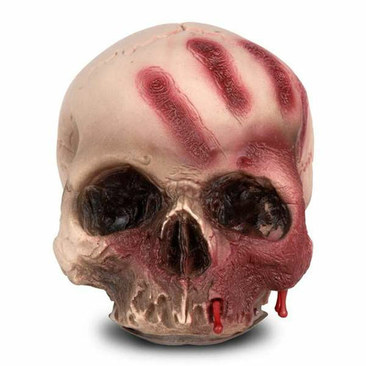 Verinen kallo halloween-koriste 18 x 15 x 14 cm, realistinen punainen koriste