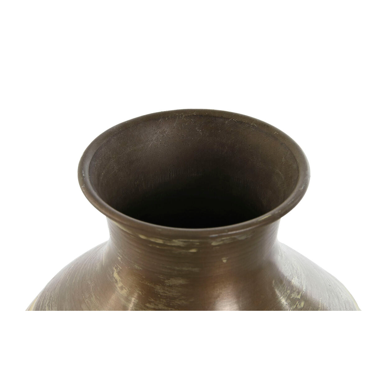 Vihreä maljakko, alumiini 18 x 18 x 30 cm, käsintehty sisustusmaljakko