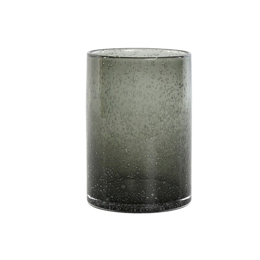 Vihreä kristallimaljakko moderni, kuplakuviolla sisustukseen 11,5×11,5×17,2 cm